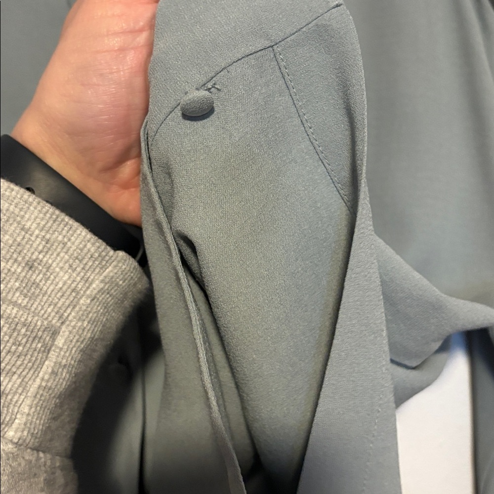 Eileen Fisher Dusty Light Blue Button-Down 100% Silk Cardigan Lightweight Medium - Picture 5 of 8
